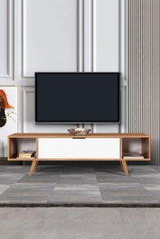 Hanah Home Mesir 3626 Soporte para TV Nogal y blanco